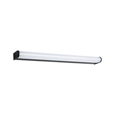 Éclairage LED sous meuble blanc fin avec cadre noir pour cuisine moderne