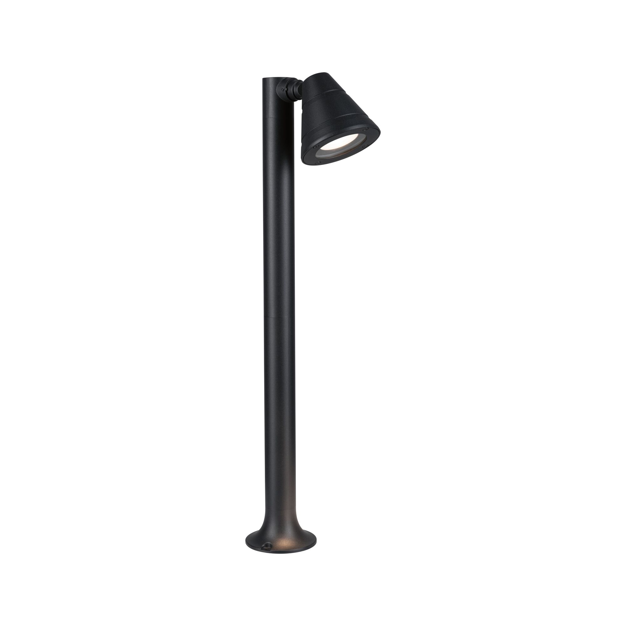 Oświetlenie słupka Trian IP44 okrągły 600mm max. 35W 230V Antracyt GU10 Aluminium Black metal outdoor light with adjustable spotlight head for garden lighting