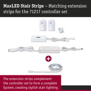 MaxLED stair lighting extension set with white controller and LED strip for stylish stair illumination system