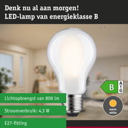 Witte LED-lamp met E27-fitting, warm wit licht en 3-standen dimfunctie, energiezuinig