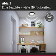 Abia 2 Deckenleuchte mit Sensorfunktion in Schwarz-Weiß für moderne Waschraumbeleuchtung