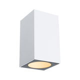 Modern white aluminum ceiling spotlight with warm white LED light for living spaces