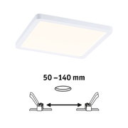 Quadratische weiße LED-Deckenleuchte mit warmweißem Licht und modernem Design für Wohnräume