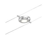 Spot LED câble en métal argenté avec lumière blanc chaud pour éclairage intérieur moderne