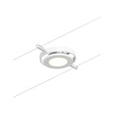 White metal LED cable spotlight with round head for modern lighting solutions