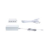 Witte LED-voeding met splitter en stroomkabel voor binnenverlichtingssystemen