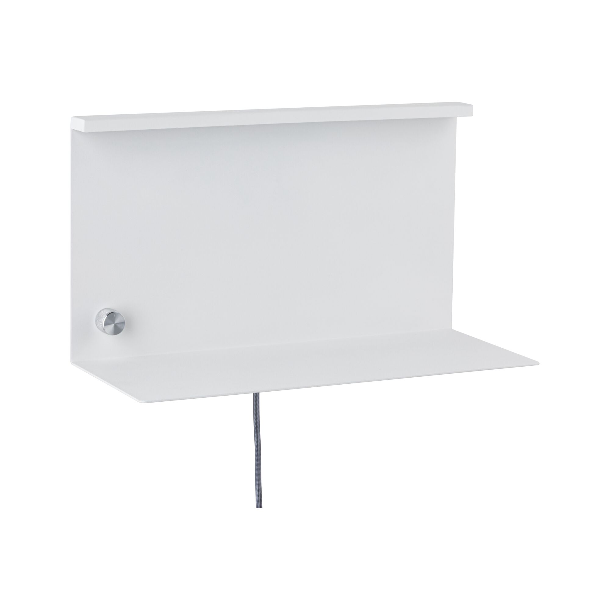 Modern white metal wall lamp with switch and cable for stylish indoor lighting