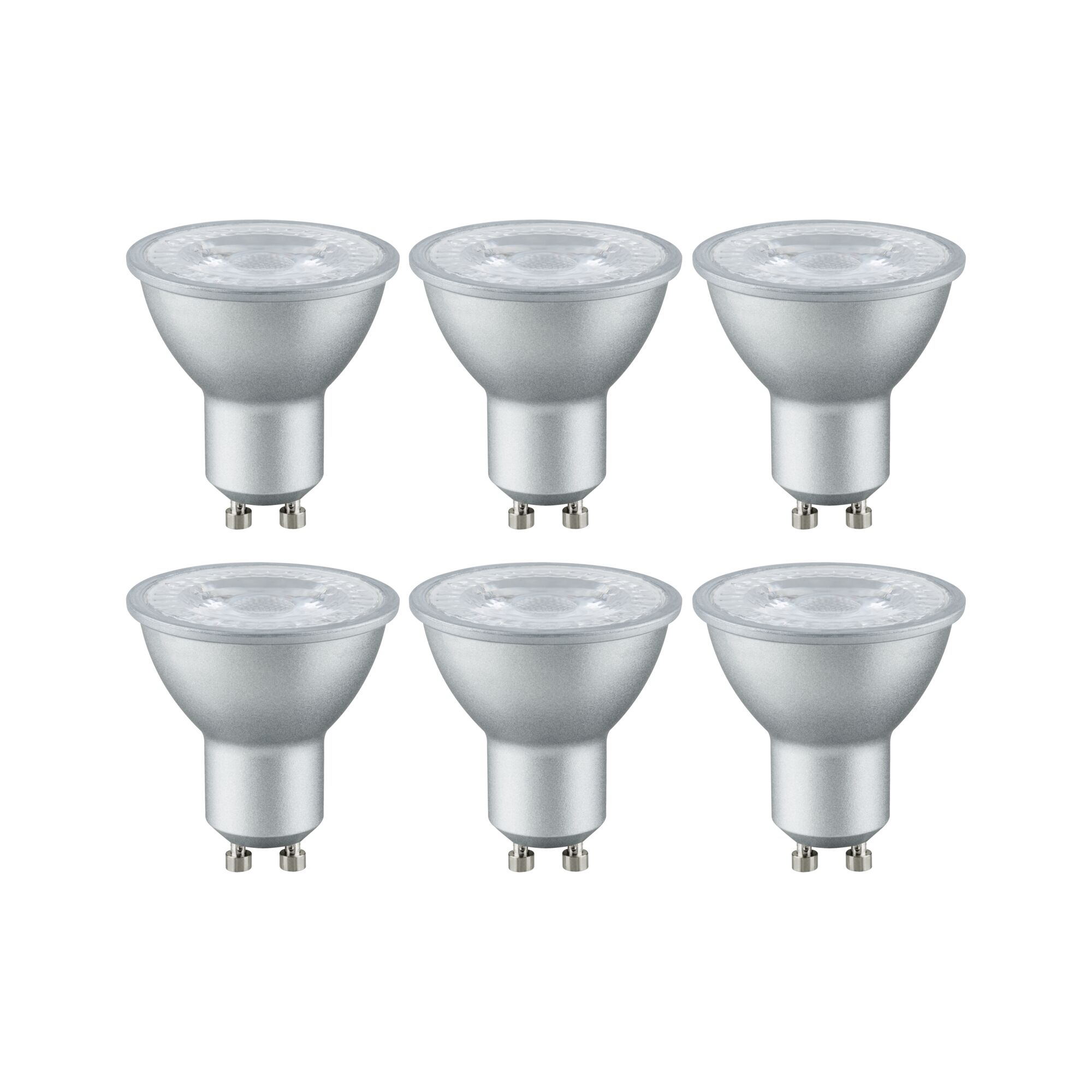 Standard 230V LED Reflektor GU10 GU10 6er-Set GU10 51mm 2700K 6x4W 6x230lm 230V Alu Standard 230V LED Reflektor GU10 GU10 6er-Set GU10 51mm 2700K 6x4W 6x230lm 230V Alu