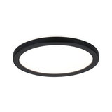 Round LED ceiling light with black aluminum frame and white diffuser for modern room lighting