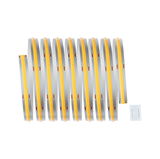 Flexibele LED-strip met warm wit licht en zilveren basis voor veelzijdige verlichting