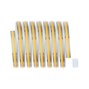 Flexibele LED-strip met warm wit licht en zilveren basis voor veelzijdige verlichting