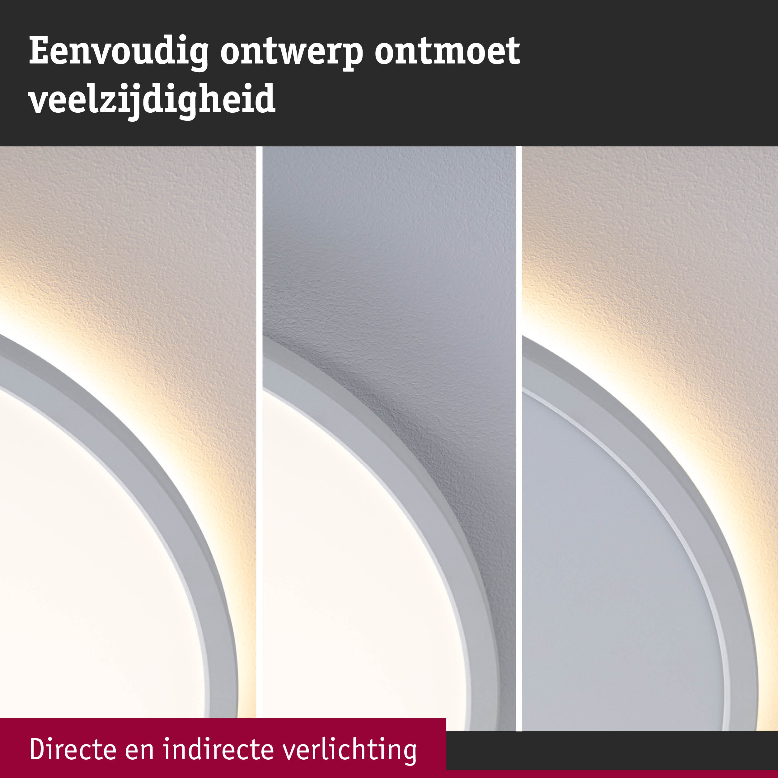 Ronde witte LED-plafondlamp met directe en indirecte verlichting voor modern interieur