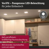 VariFit LED-Einbauleuchten in neutralweiß 4000K für helle, großflächige Raumbeleuchtung in modernem Raum