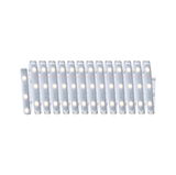 Flexible LED strip light with warm white LEDs and adhesive backing for versatile lighting solutions.