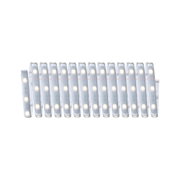 Flexible LED strip light with warm white LEDs and adhesive backing for versatile lighting solutions.