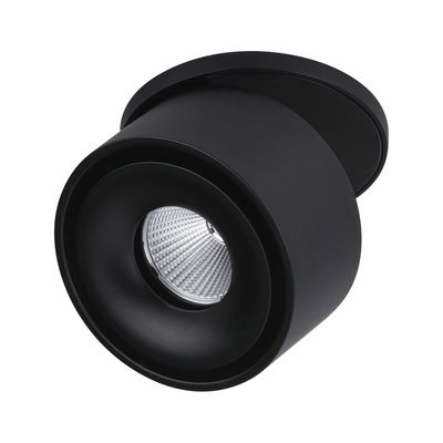 Sort metal LED-loftspot med rundt design til moderne indendørs belysning