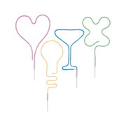 Bunte LED-Neonlichter in Herz-, Glühbirnen-, Cocktail- und Schmetterlingsform für dekorative Beleuchtung