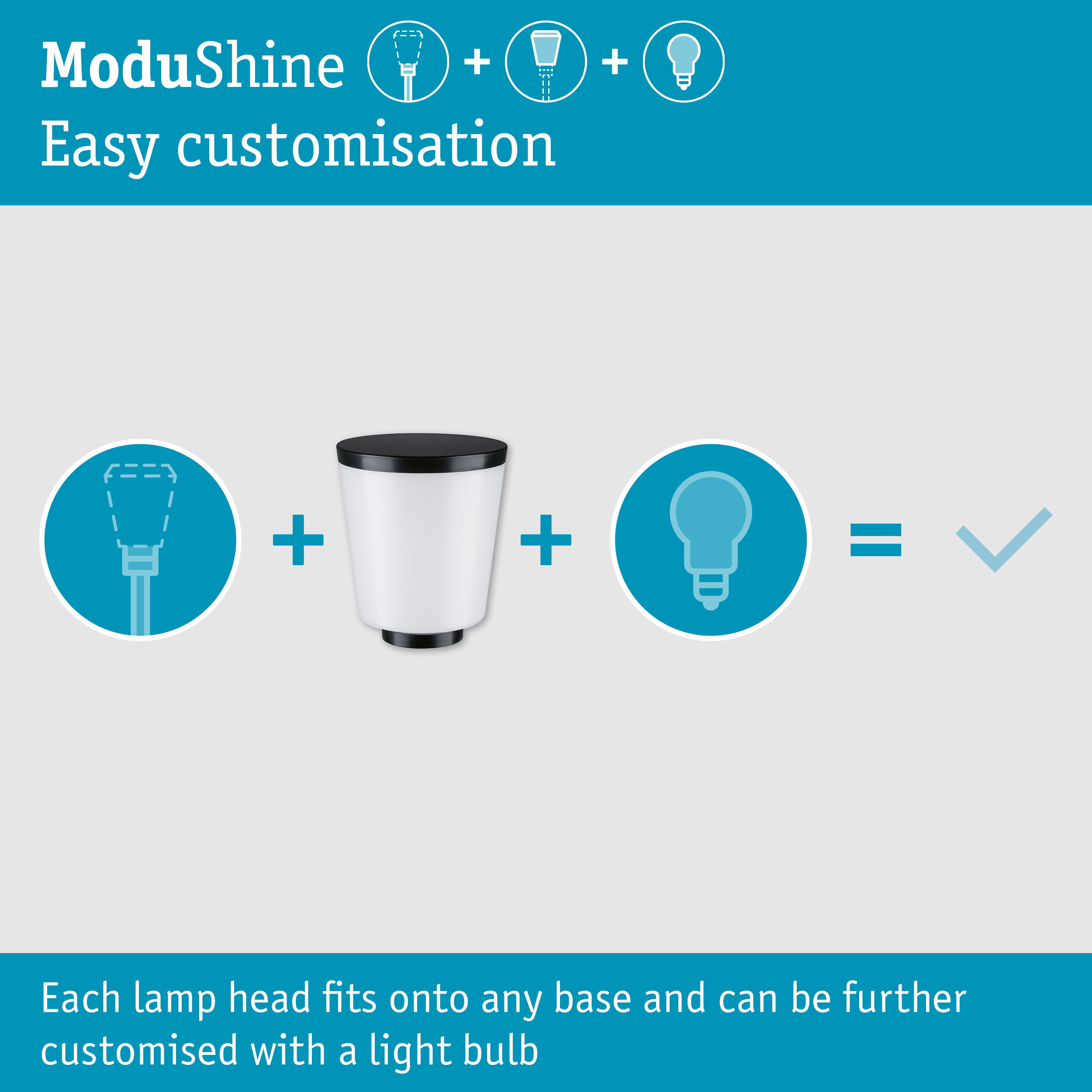 ModuShine Shade Marento IP44 cylindrical Anthracite/White