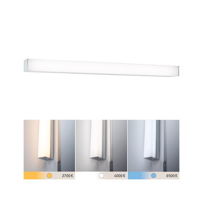 Modern white LED wall light with adjustable color temperature from 2700K to 6500K for living spaces