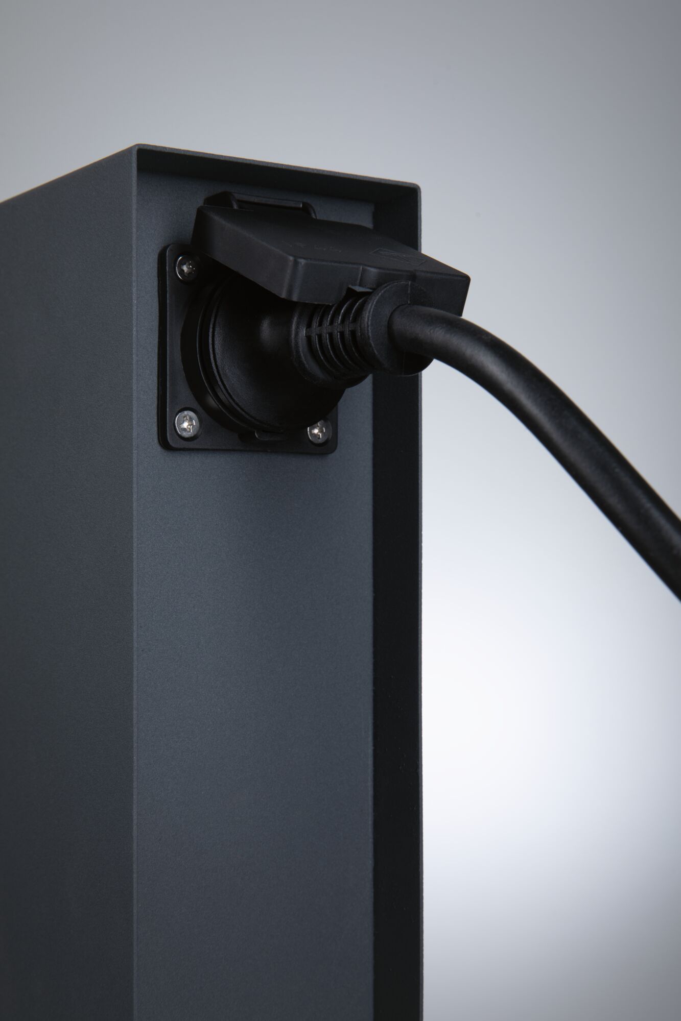 Plug & Shine Contactdooszuil Rio met transformatoren IP44 Antraciet