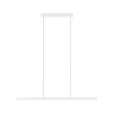 Minimalistische weiße LED-Pendelleuchte aus Metall mit schlankem Design für moderne Innenräume