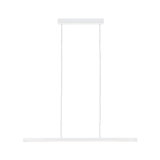 Minimalistische weiße LED-Pendelleuchte aus Metall mit schlankem Design für moderne Innenräume