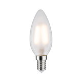Mattweiße LED-Kerzenlampe mit E14-Fassung aus Glas für energiesparende Beleuchtung