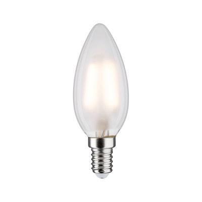 Mattweiße LED-Kerzenlampe mit E14-Fassung aus Glas für energiesparende Beleuchtung