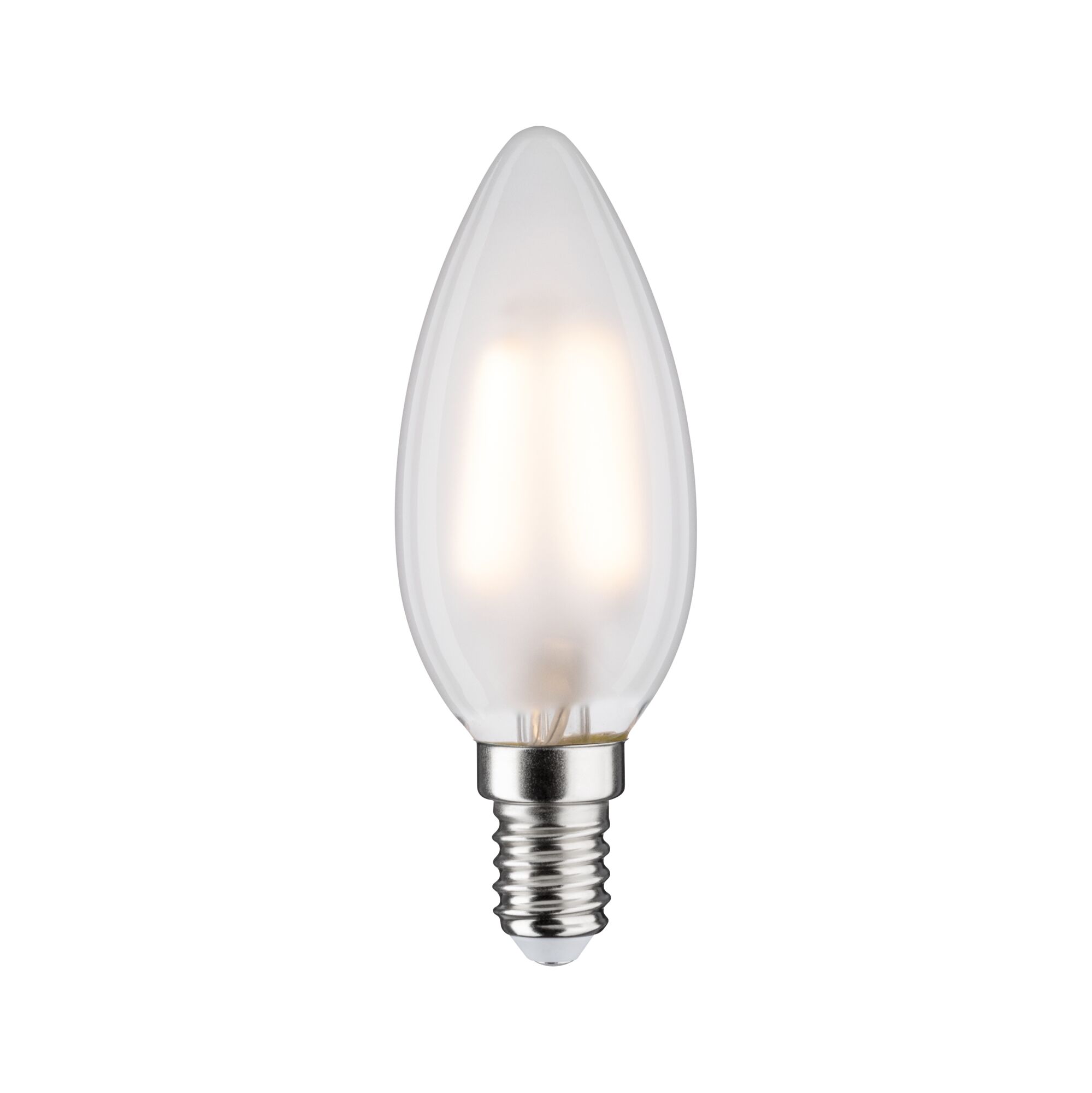 230 V Filament LED Candle E14 250lm 3W 2700K Matt Frosted white LED candle bulb with E14 base made of glass for energy-efficient lighting