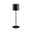Battery-powered luminaire Tuni IP44 dimmable 2700K Black matt Black metal table lamp with round base and cylindrical shade for modern indoor lighting