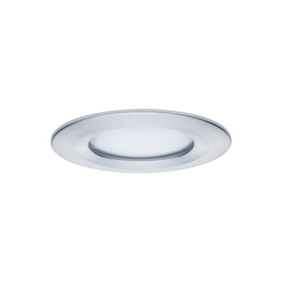 Ronde LED inbouwspot van geborsteld zilverkleurig aluminium voor moderne binnenverlichting