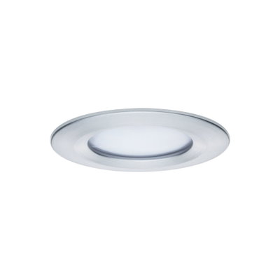Ronde LED inbouwspot van geborsteld zilverkleurig aluminium voor moderne binnenverlichting