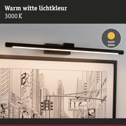 Zwarte LED-kunstlicht met warmwit 3000K licht voor sfeervolle wandverlichting