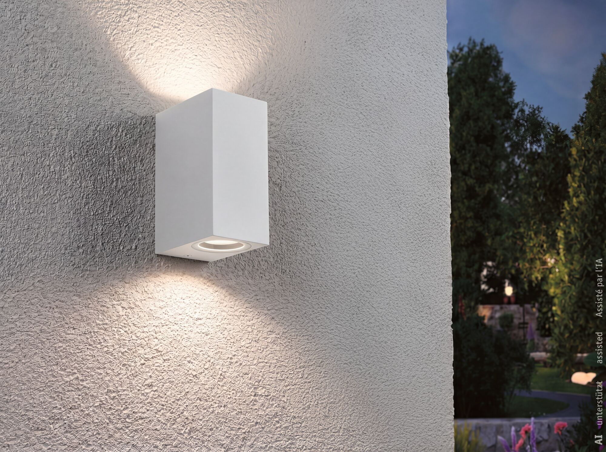 Applique Imola IP44 GU10 230V max. 2x10W Blanc dépoli