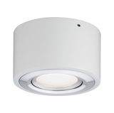 Round white metal ceiling light with integrated LED for modern indoor lighting solutions