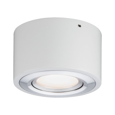 Runde weiße Deckenleuchte aus Metall mit integriertem LED-Licht für moderne Innenräume