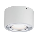 Plafonnier rond blanc en métal avec LED intégrée pour un éclairage intérieur moderne