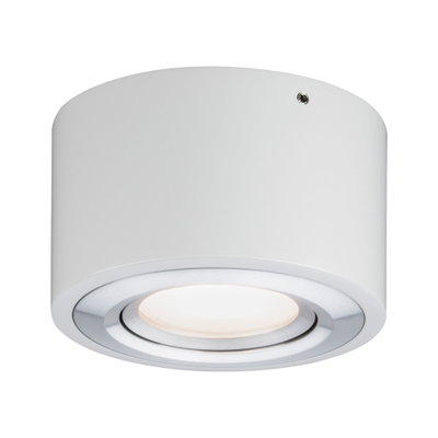 Plafonnier rond blanc en métal avec LED intégrée pour un éclairage intérieur moderne