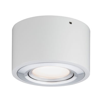 Runde weiße Deckenleuchte aus Metall mit integriertem LED-Licht für moderne Innenräume