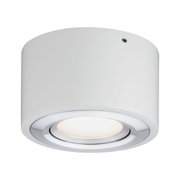 Rund hvid metal loftlampe med LED-lys til moderne boligbelysning