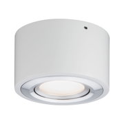 Okrągła biała lampa sufitowa z metalu z oświetleniem LED do nowoczesnych wnętrz