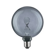 Ampoule LED ronde avec filament torsadé en verre fumé pour éclairage décoratif moderne