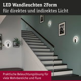 Moderne LED Wandleuchten 2Form in Weiß mit direktem und indirektem Licht für Flur und Wohnbereiche