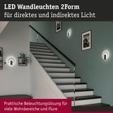 Moderne LED Wandleuchten 2Form in Weiß mit direktem und indirektem Licht für Flur und Wohnbereiche