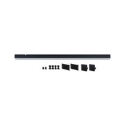 Rail LED en aluminium noir avec accessoires de montage pour installations d'éclairage intérieur flexibles