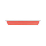 Rectangular LED ceiling panel with white frame and red light surface for modern room lighting