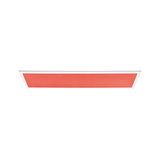 Rechthoekig LED-plafondpaneel met wit frame en rood lichtvlak voor moderne verlichting