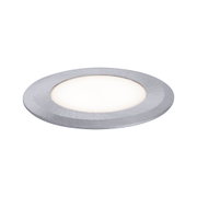 Spot encastré LED rond en aluminium brossé argenté avec lumière blanc chaud