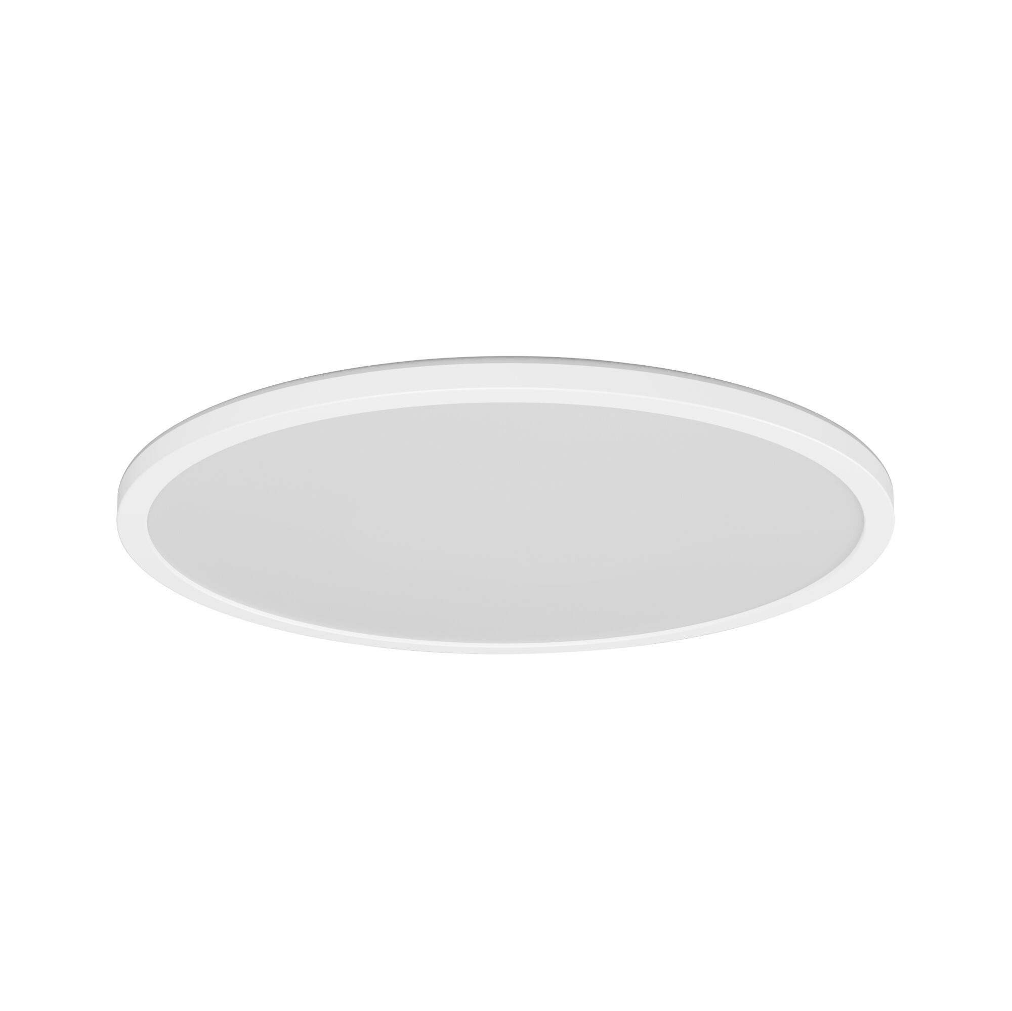 Rundt hvidt LED-loftpanel i plastik til energieeffektiv rumbelysning