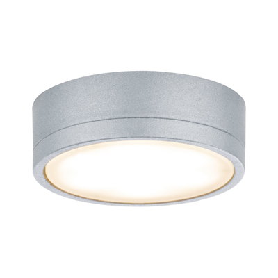 Ronde plafondlamp van zilverkleurig aluminium met warm wit LED-licht voor moderne binnenverlichting